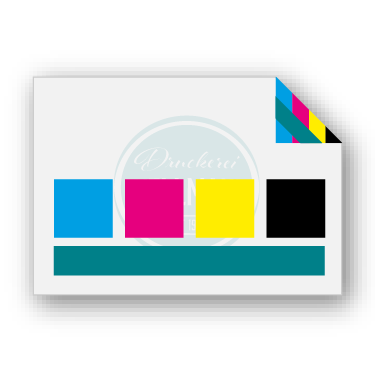 5/5-farbig + CMYK + Sonderfarbe (beidseitig bedruckt)