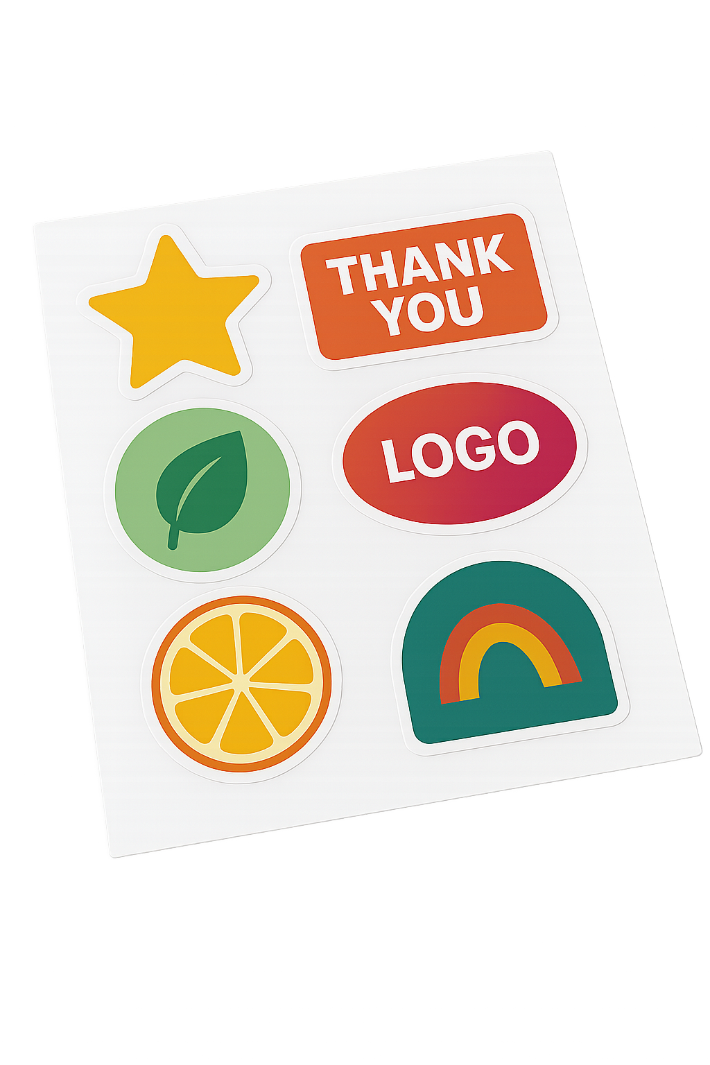 Etiketten Freiform auf Bogen